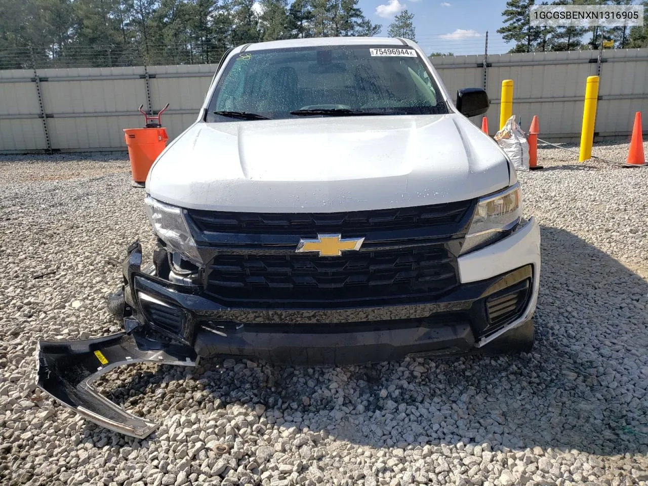 2022 Chevrolet Colorado VIN: 1GCGSBENXN1316905 Lot: 75496944