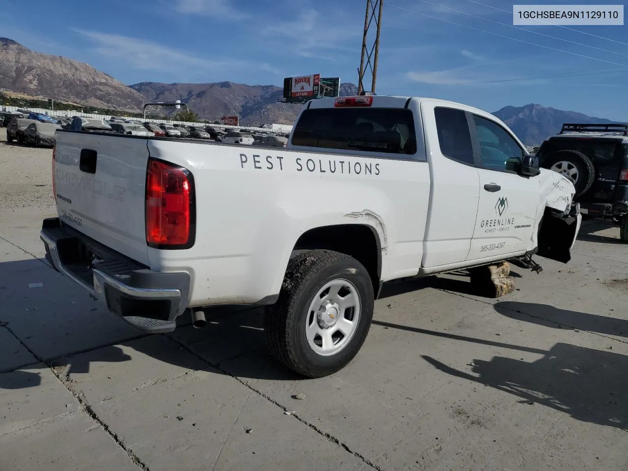 2022 Chevrolet Colorado VIN: 1GCHSBEA9N1129110 Lot: 75791294