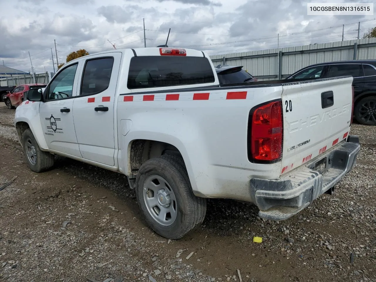 2022 Chevrolet Colorado VIN: 1GCGSBEN8N1316515 Lot: 75870244