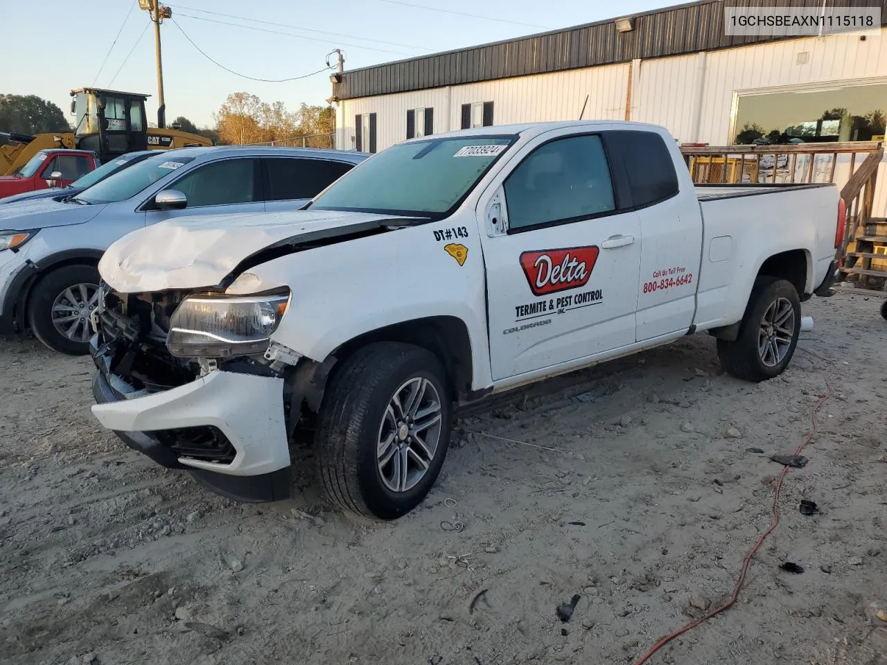 2022 Chevrolet Colorado VIN: 1GCHSBEAXN1115118 Lot: 77033924