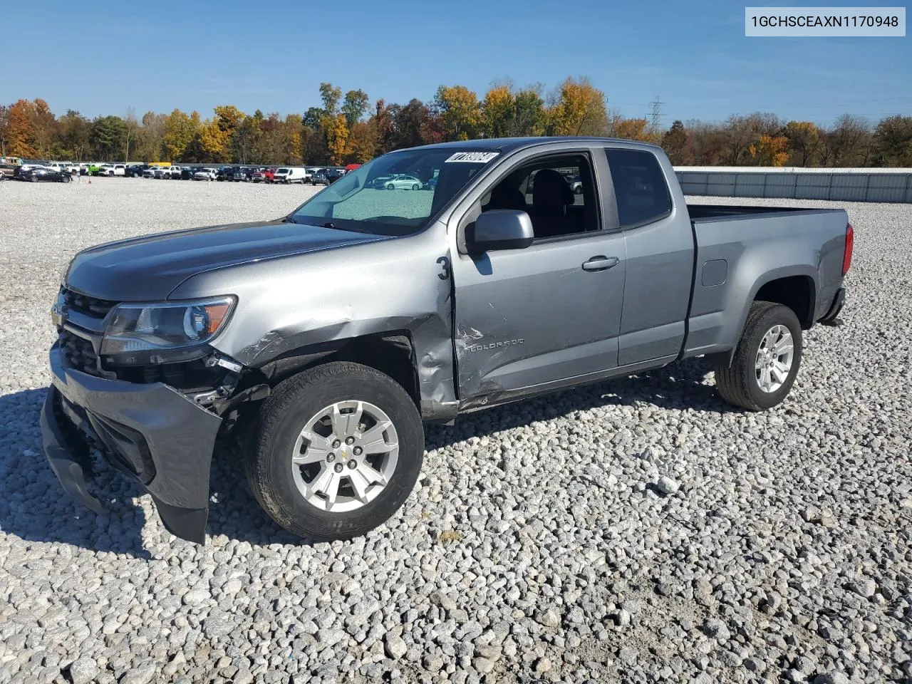 2022 Chevrolet Colorado Lt VIN: 1GCHSCEAXN1170948 Lot: 77189064