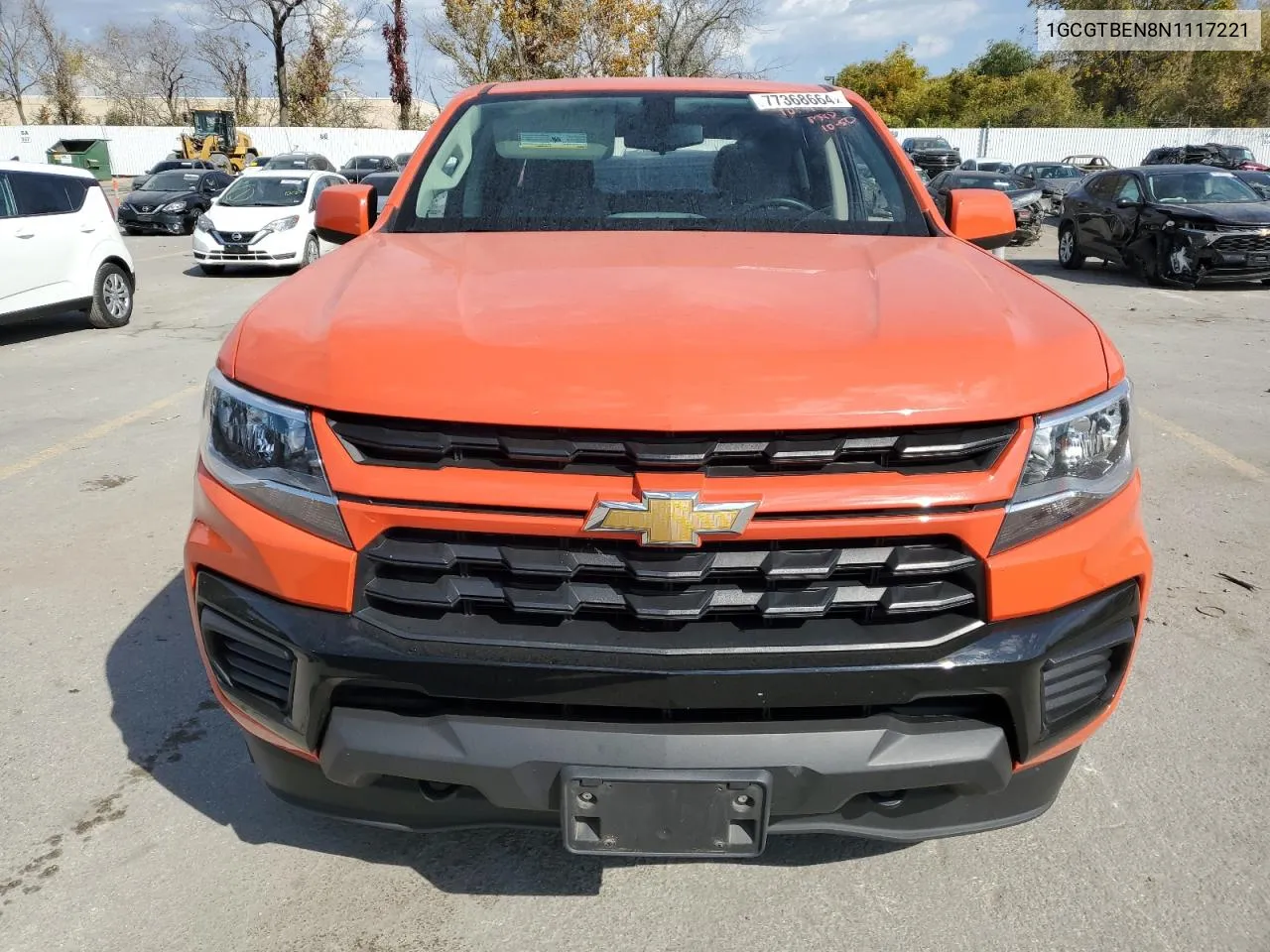 2022 Chevrolet Colorado VIN: 1GCGTBEN8N1117221 Lot: 77368664