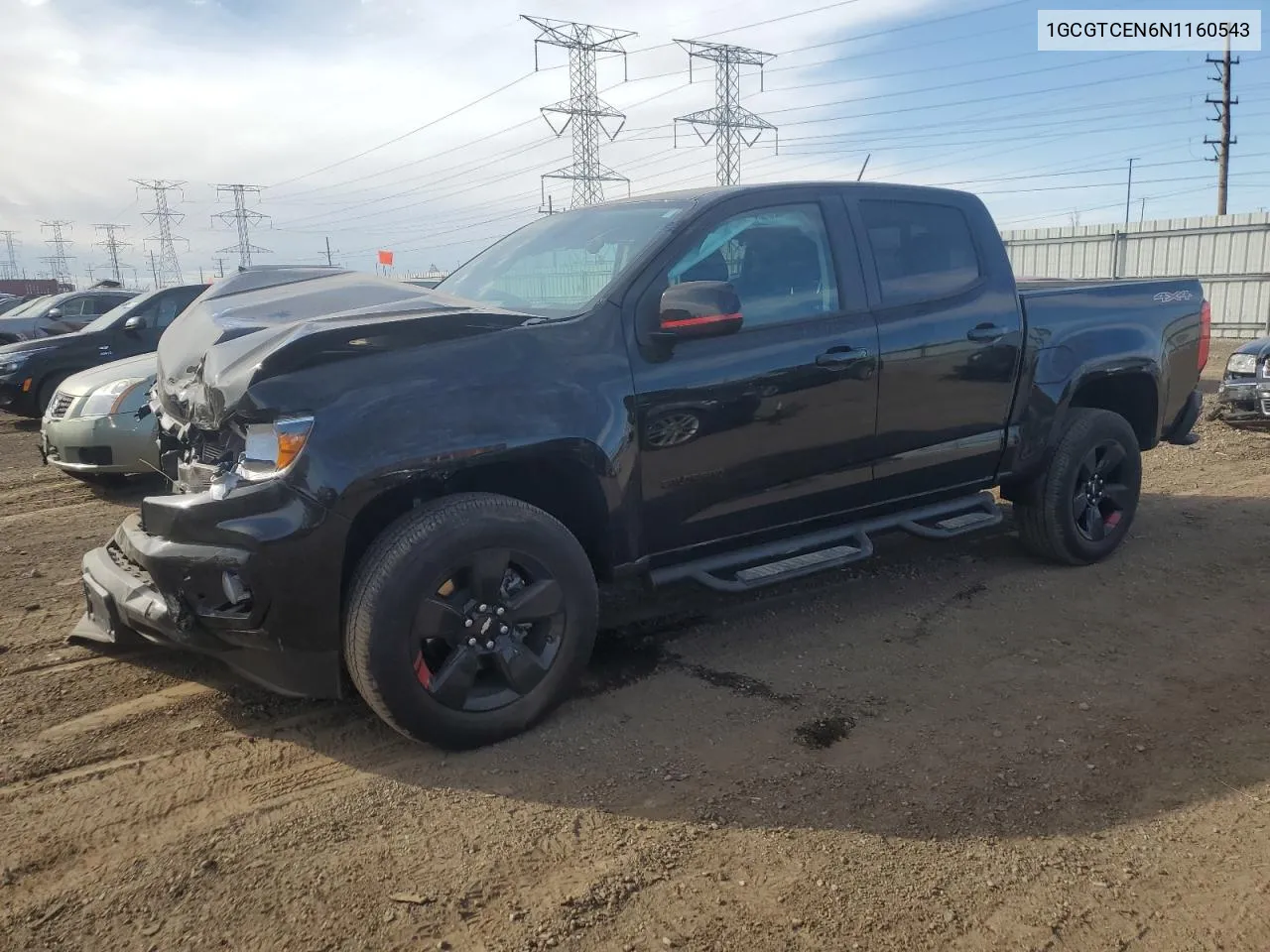 2022 Chevrolet Colorado Lt VIN: 1GCGTCEN6N1160543 Lot: 77438544