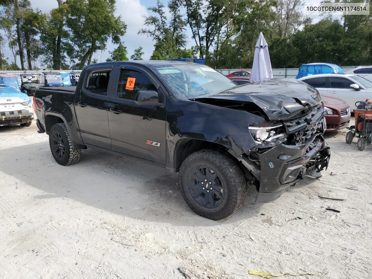 2022 Chevrolet Colorado Z71 VIN: 1GCGTDEN6N1174514 Lot: 78082754