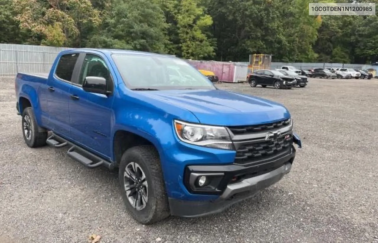 2022 Chevrolet Colorado Z71 VIN: 1GCGTDEN1N1200985 Lot: 78962434