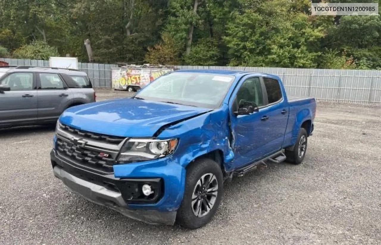 2022 Chevrolet Colorado Z71 VIN: 1GCGTDEN1N1200985 Lot: 78962434