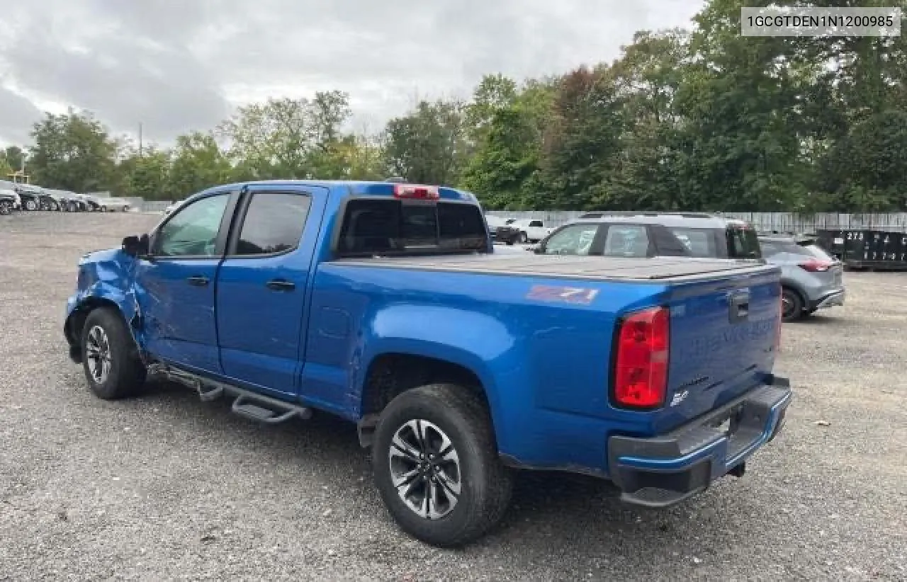 2022 Chevrolet Colorado Z71 VIN: 1GCGTDEN1N1200985 Lot: 78962434