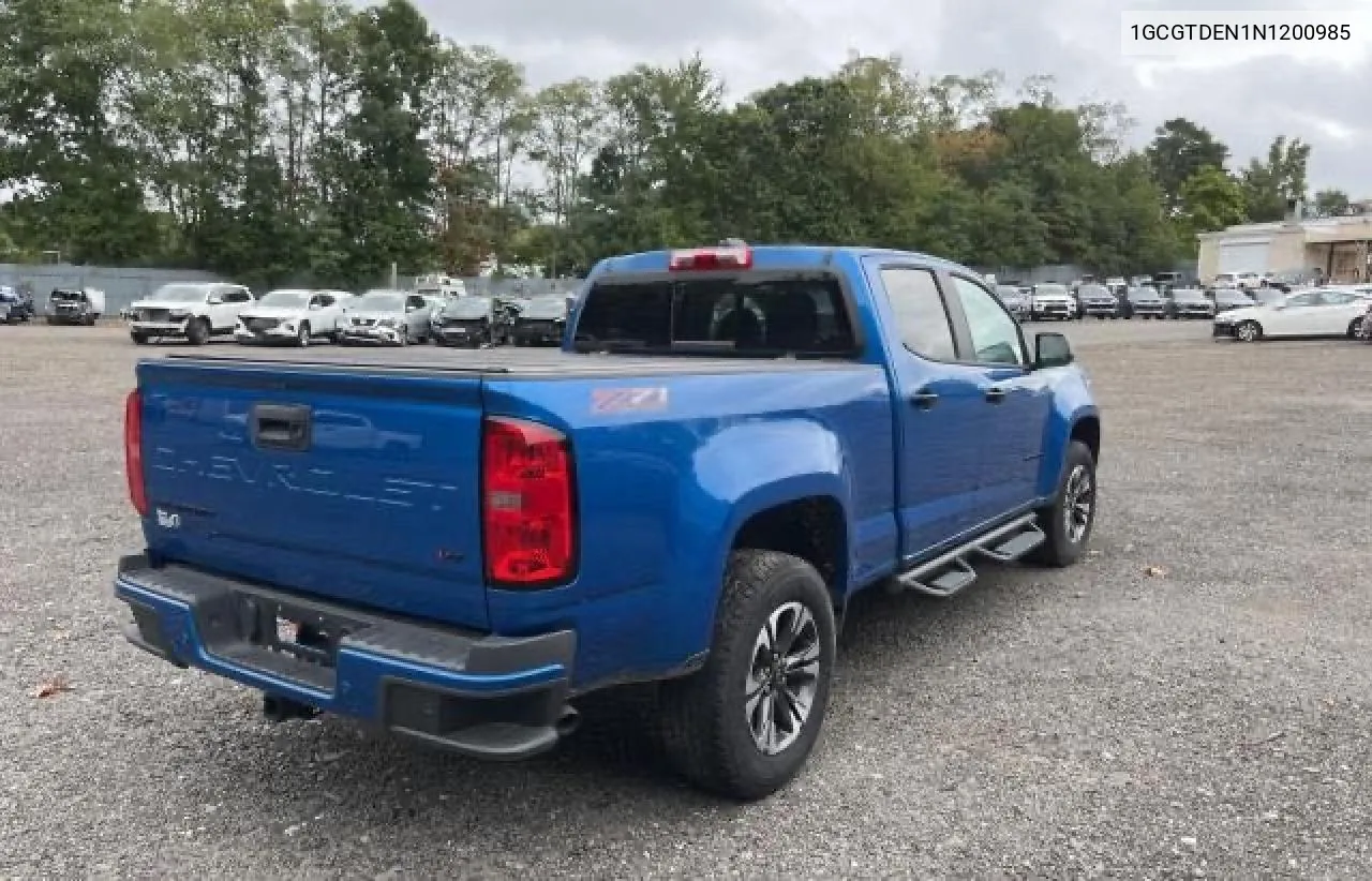 2022 Chevrolet Colorado Z71 VIN: 1GCGTDEN1N1200985 Lot: 78962434