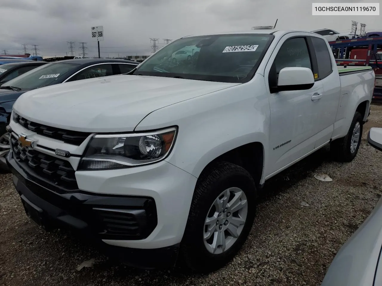 2022 Chevrolet Colorado Lt VIN: 1GCHSCEA0N1119670 Lot: 80752954