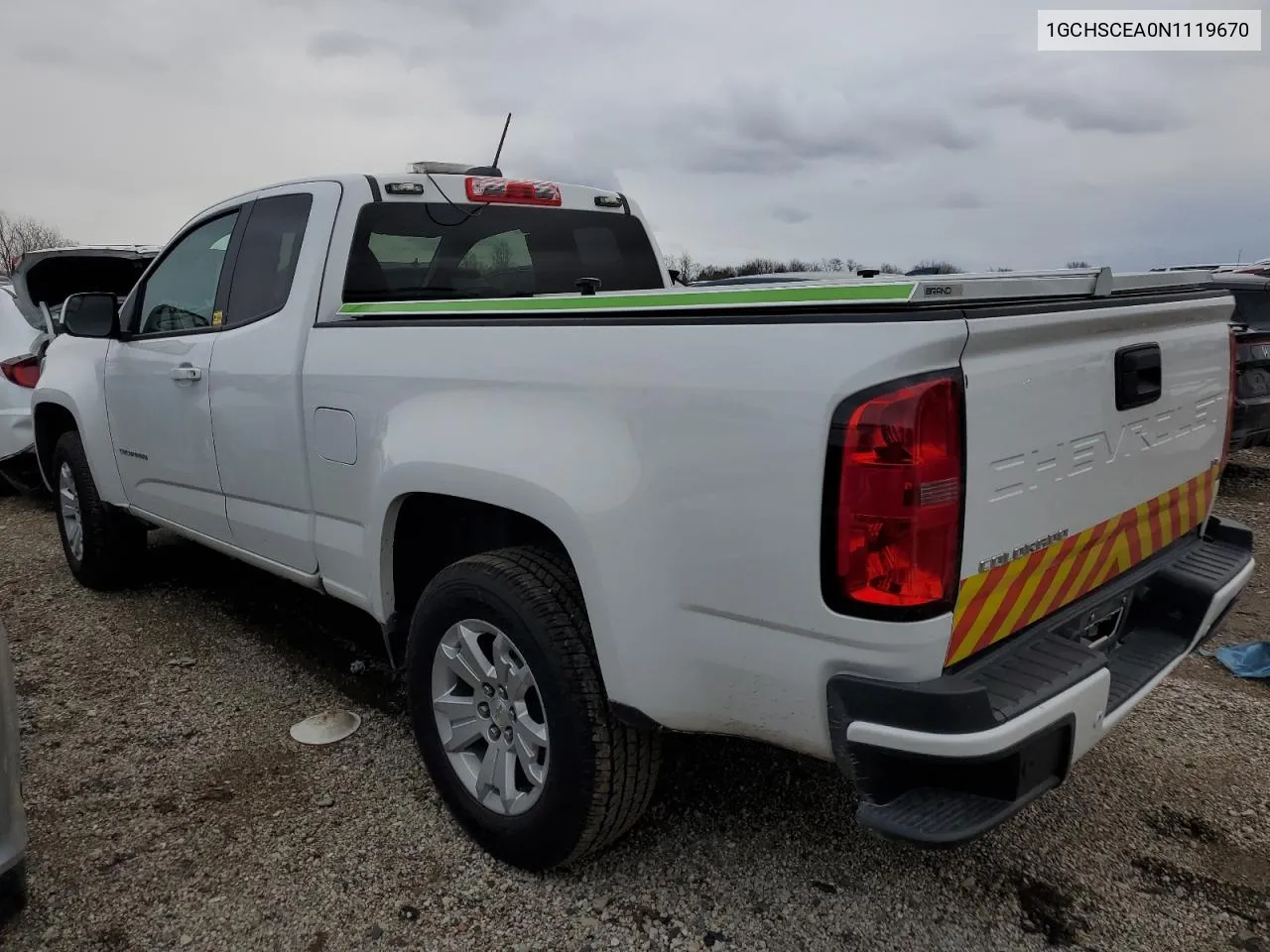 2022 Chevrolet Colorado Lt VIN: 1GCHSCEA0N1119670 Lot: 80752954