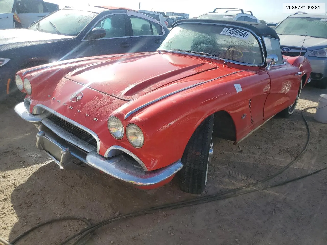 1962 Chevrolet Corvette VIN: 20867S109381 Lot: 75509564