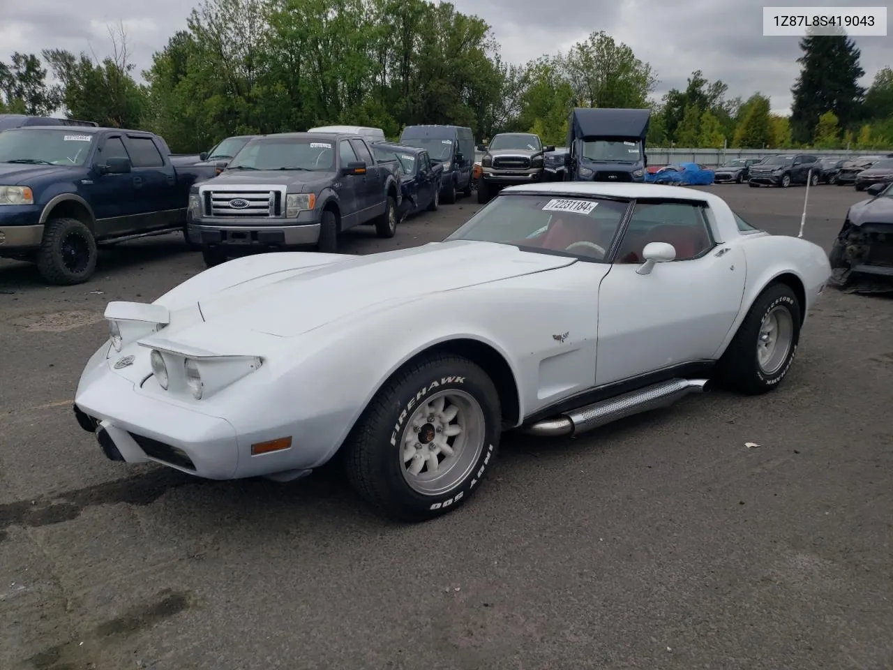 1978 Chevrolet Corvette VIN: 1Z87L8S419043 Lot: 72231184