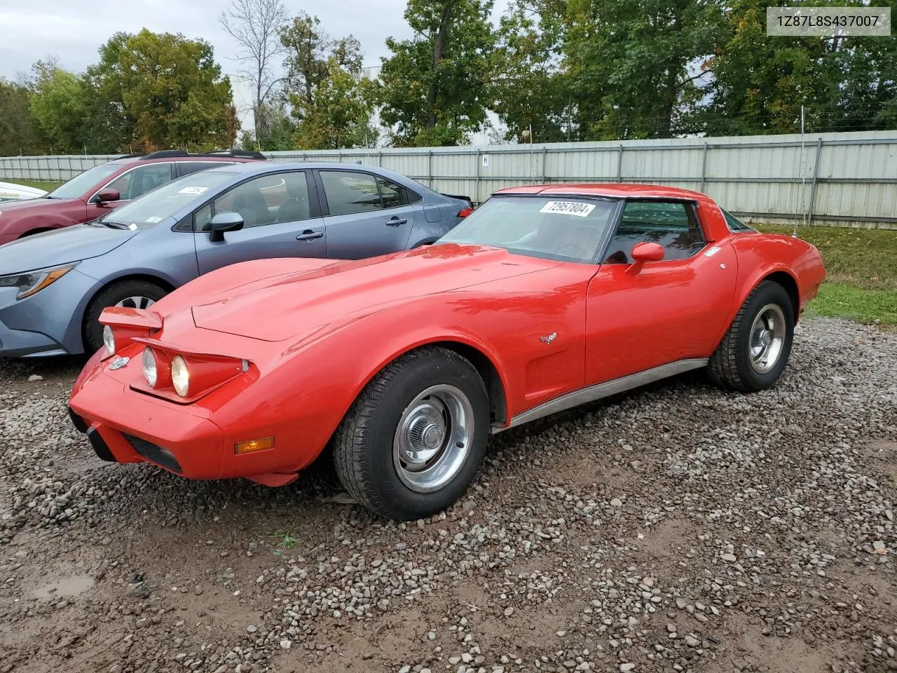 1978 Chevrolet Corvette VIN: 1Z87L8S437007 Lot: 72957804