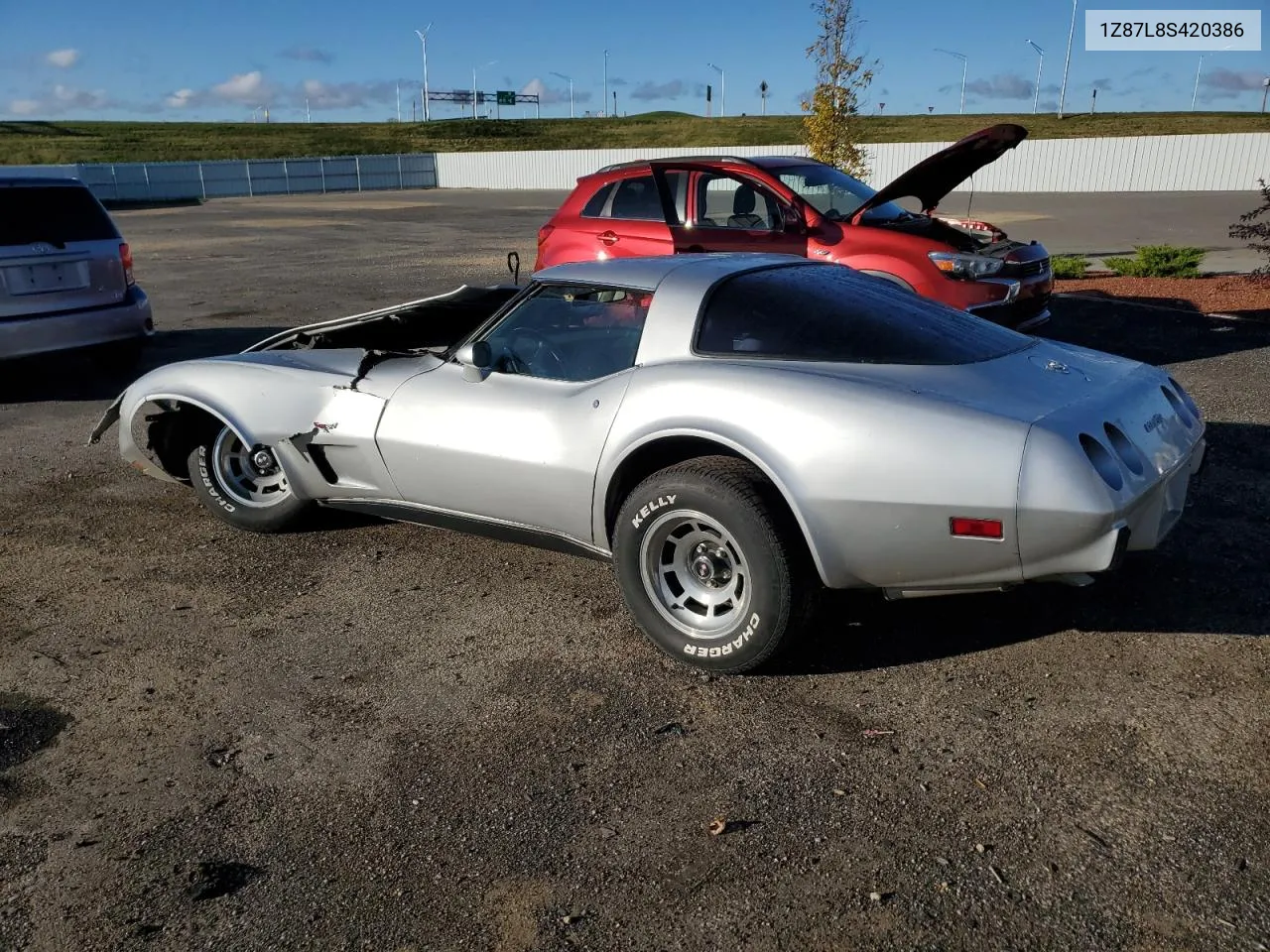 1978 Chevrolet Corvette VIN: 1Z87L8S420386 Lot: 75801134