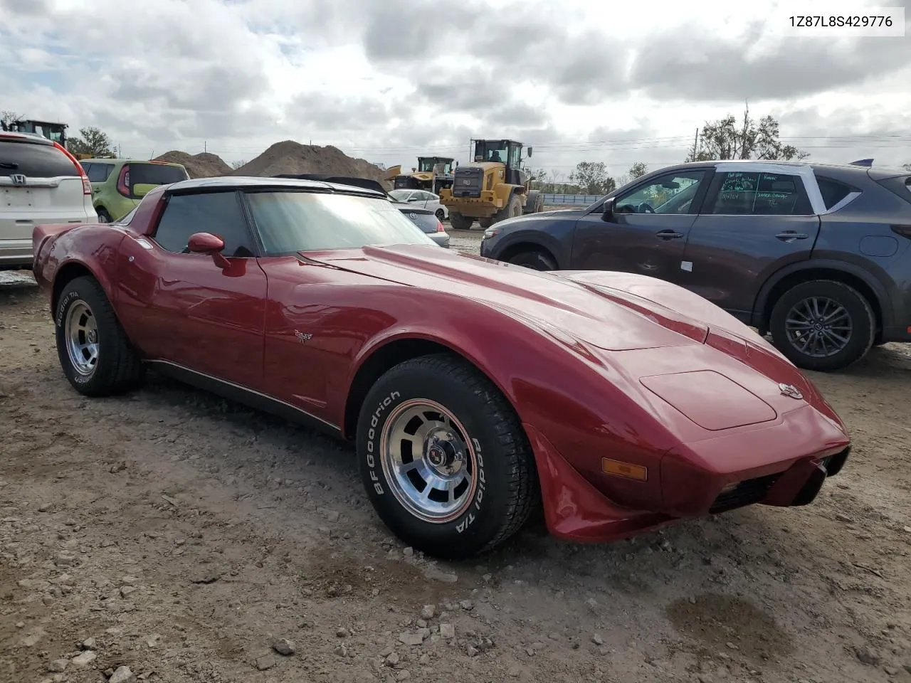 1978 Chevrolet Corvette VIN: 1Z87L8S429776 Lot: 78036324