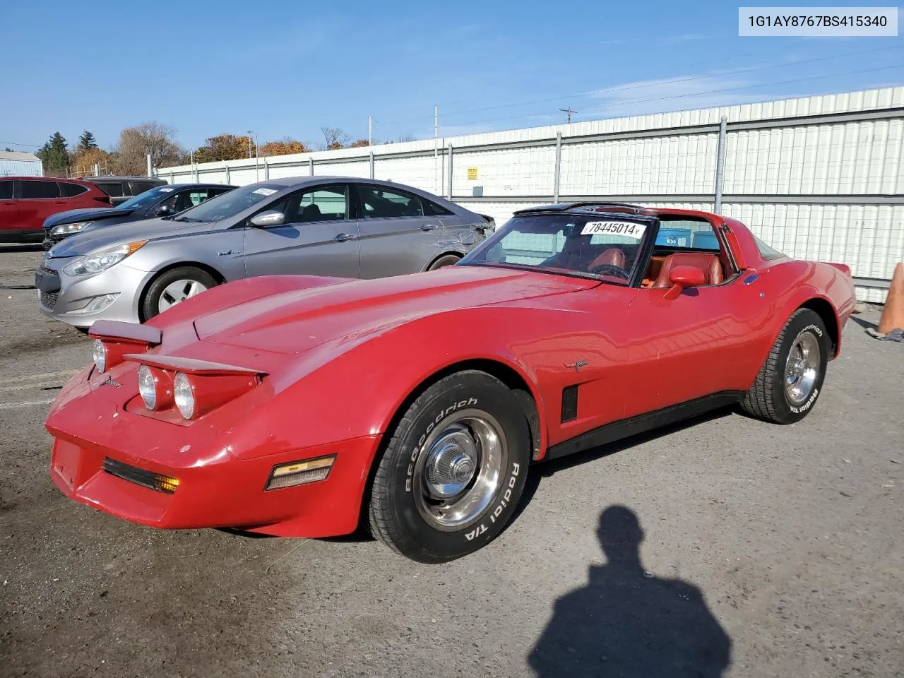 1981 Chevrolet Corvette VIN: 1G1AY8767BS415340 Lot: 78445014