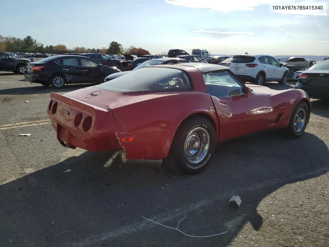 1981 Chevrolet Corvette VIN: 1G1AY8767BS415340 Lot: 78445014