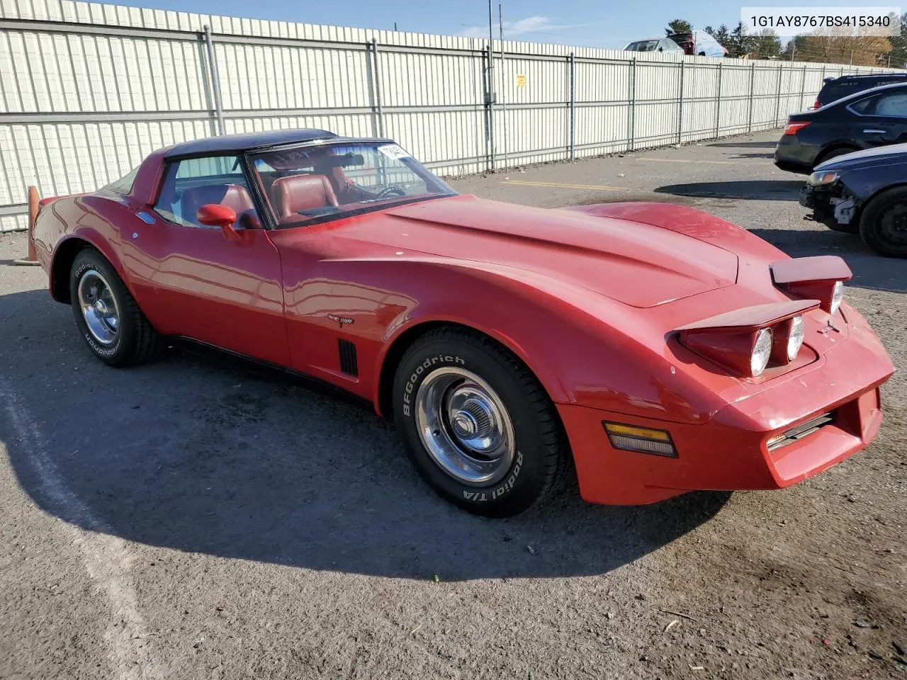 1981 Chevrolet Corvette VIN: 1G1AY8767BS415340 Lot: 78445014