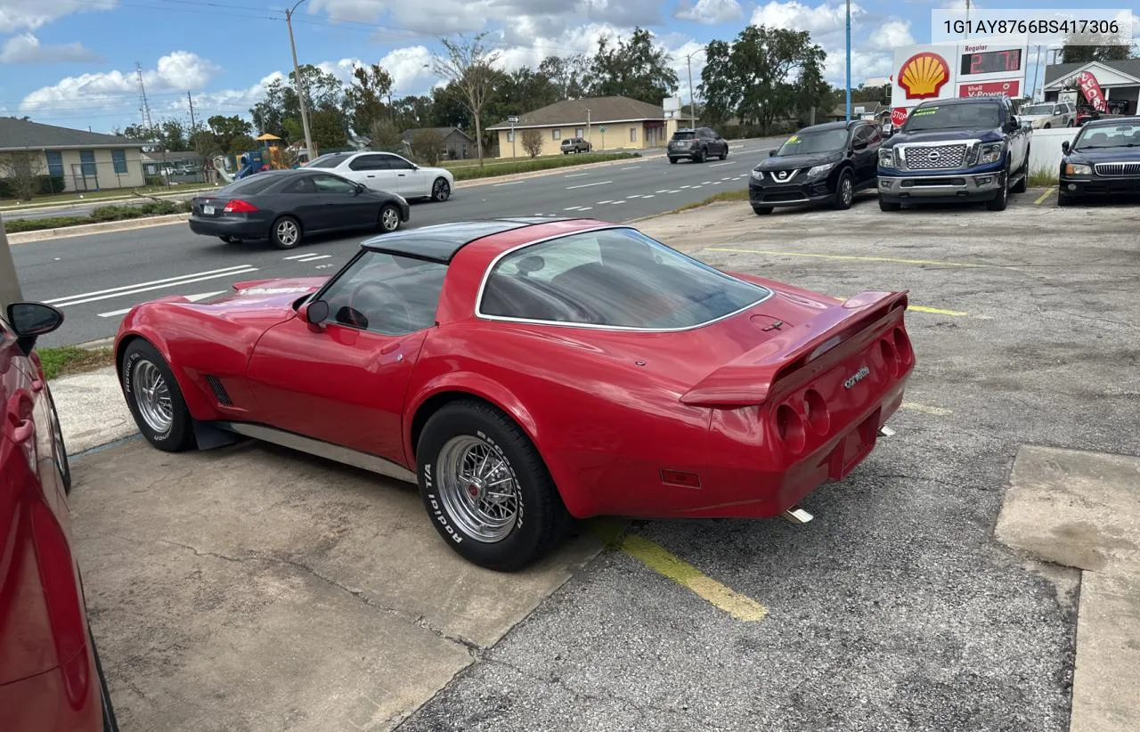 1981 Chevrolet Corvette VIN: 1G1AY8766BS417306 Lot: 79324234