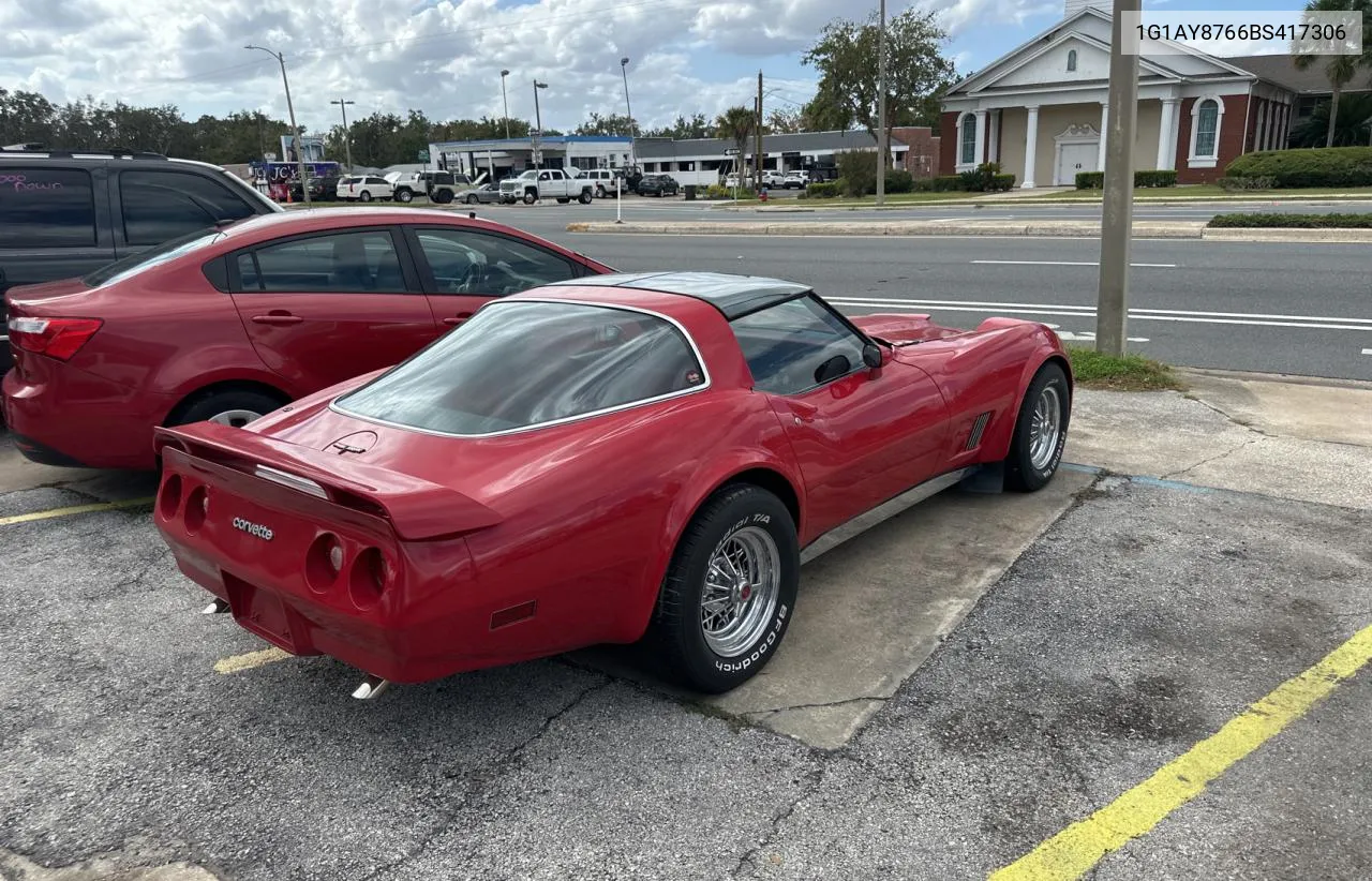 1981 Chevrolet Corvette VIN: 1G1AY8766BS417306 Lot: 79324234