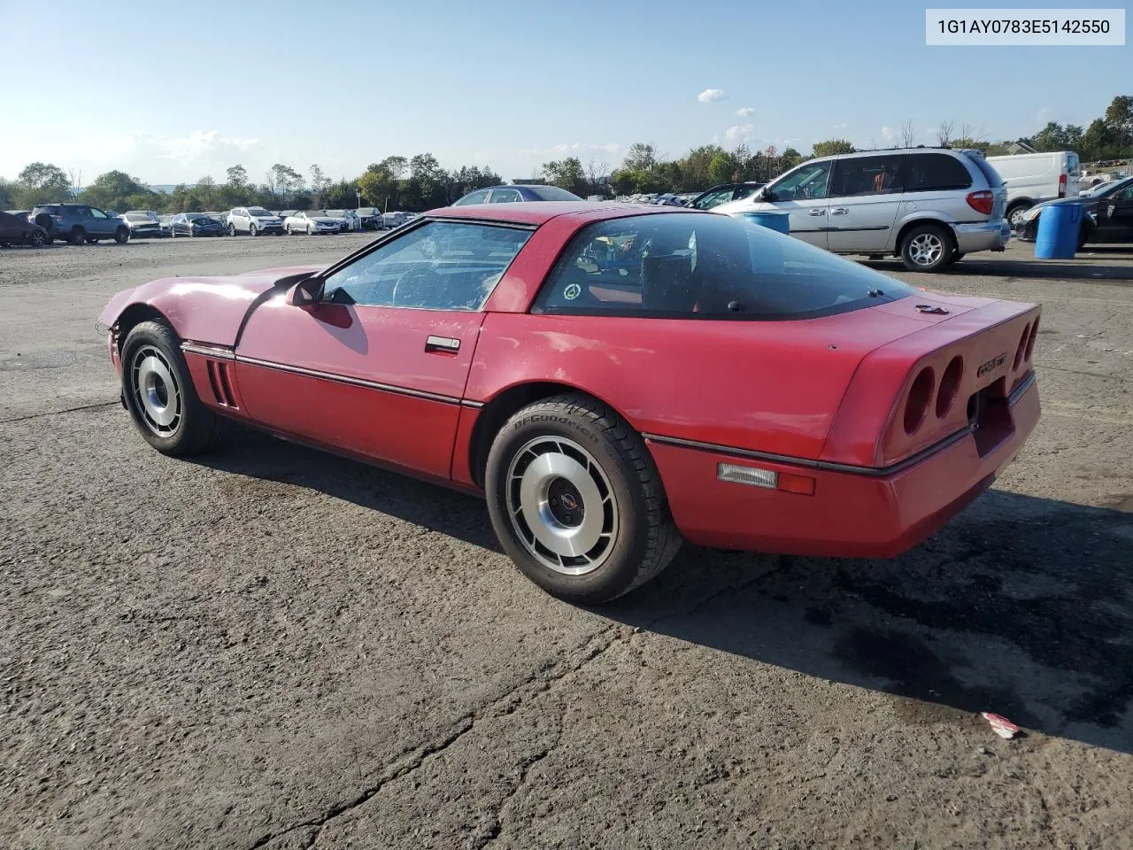 1984 Chevrolet Corvette VIN: 1G1AY0783E5142550 Lot: 72396204