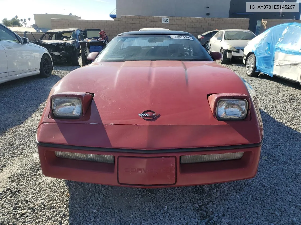 1984 Chevrolet Corvette VIN: 1G1AY0781E5145267 Lot: 76045174