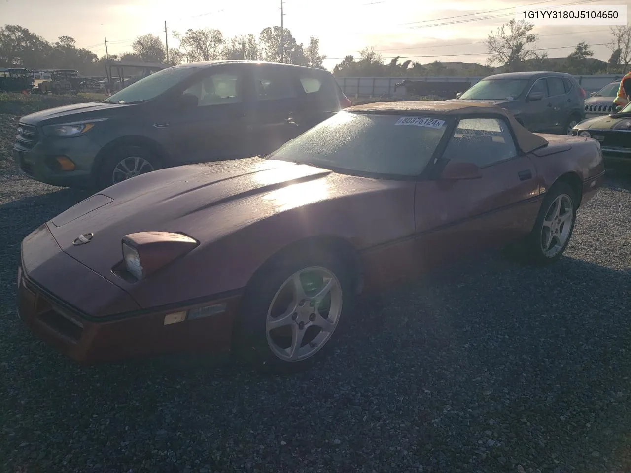 1988 Chevrolet Corvette VIN: 1G1YY3180J5104650 Lot: 80376124