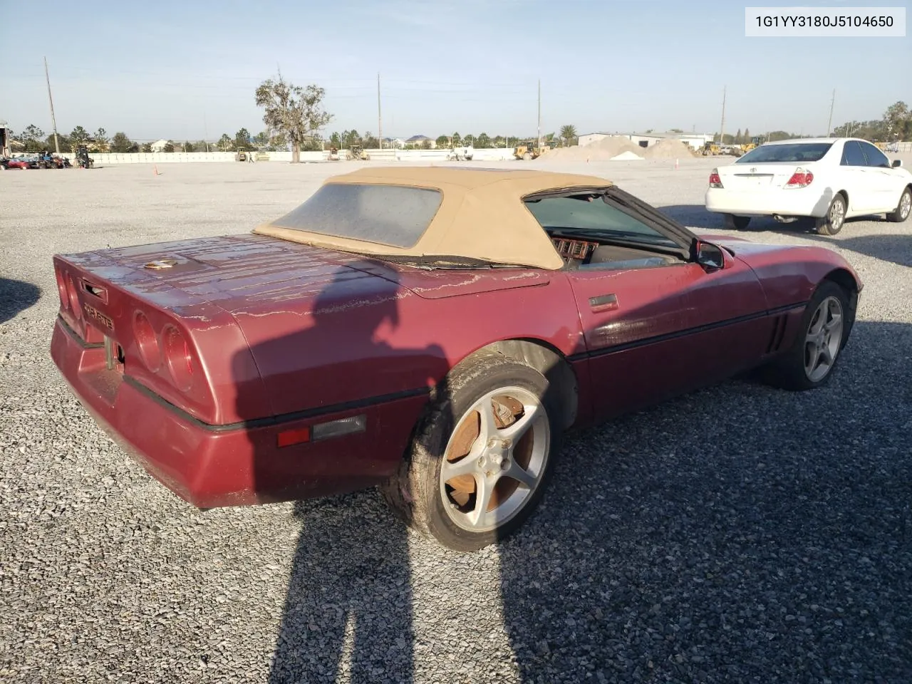 1988 Chevrolet Corvette VIN: 1G1YY3180J5104650 Lot: 80376124