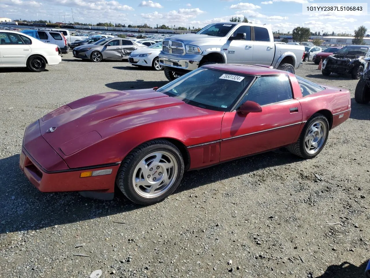 1990 Chevrolet Corvette VIN: 1G1YY2387L5106843 Lot: 78501324