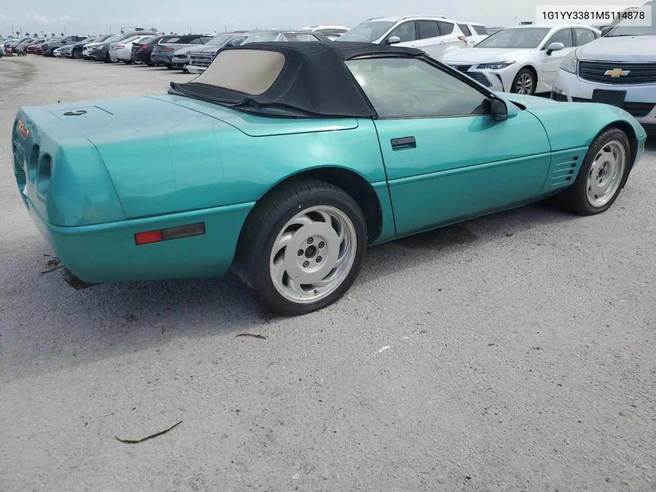 1991 Chevrolet Corvette VIN: 1G1YY3381M5114878 Lot: 75077284