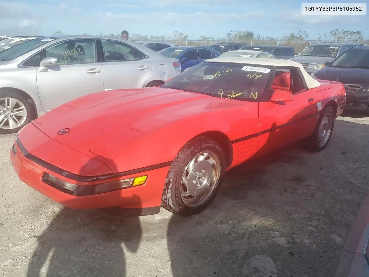 1993 Chevrolet Corvette VIN: 1G1YY33P3P5105952 Lot: 75087834