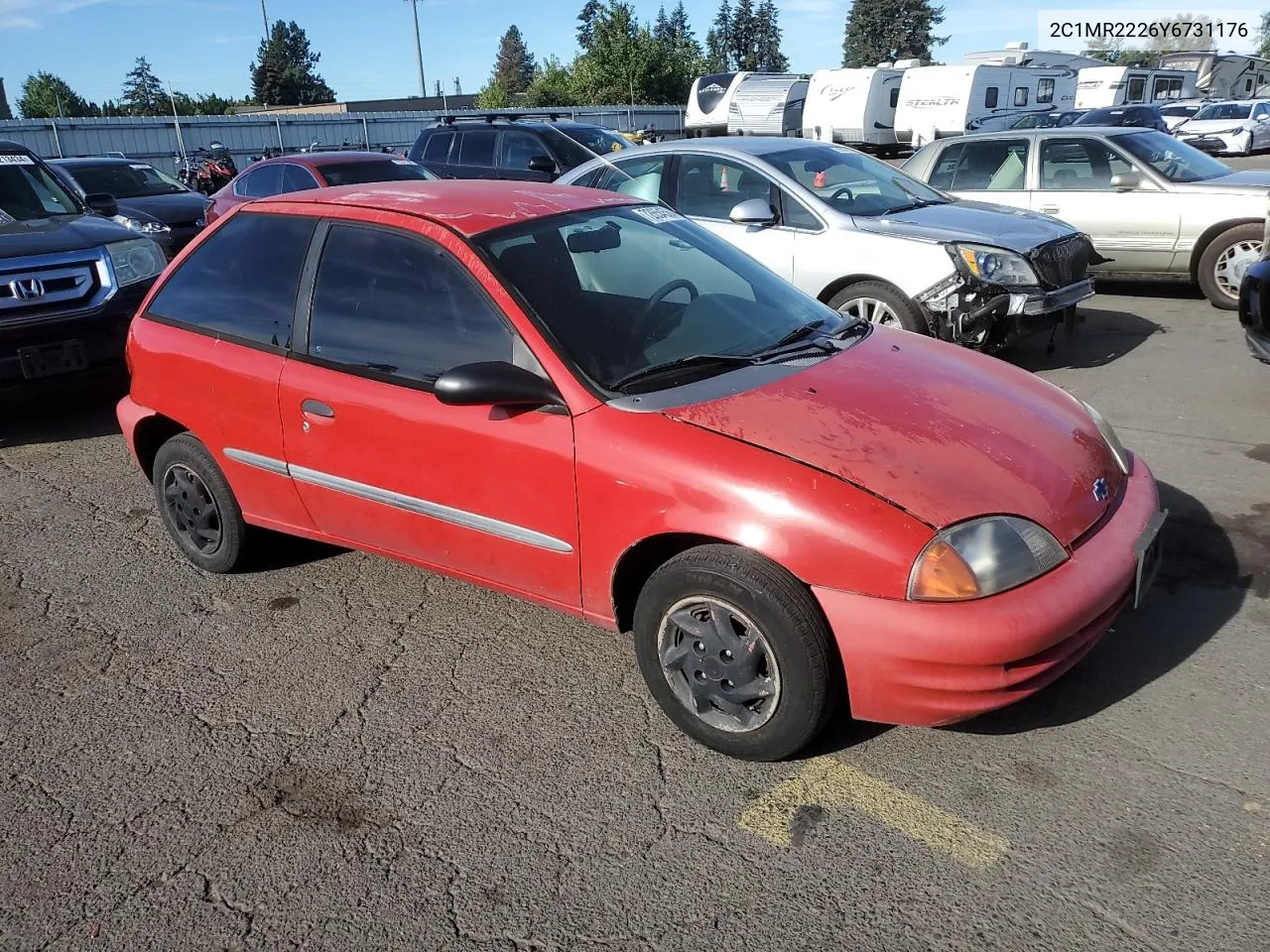 2000 Chevrolet Metro Lsi VIN: 2C1MR2226Y6731176 Lot: 72654584