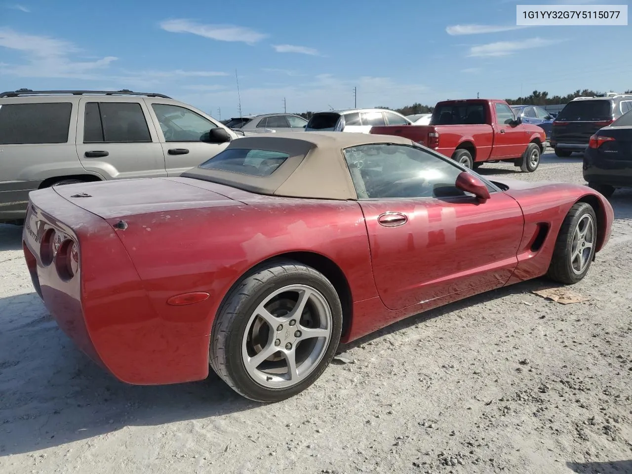 2000 Chevrolet Corvette VIN: 1G1YY32G7Y5115077 Lot: 75688654