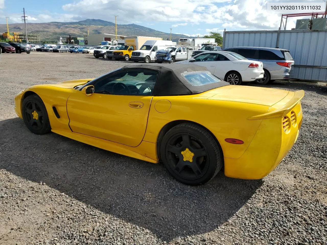 2001 Chevrolet Corvette VIN: 1G1YY32G115111032 Lot: 65865324