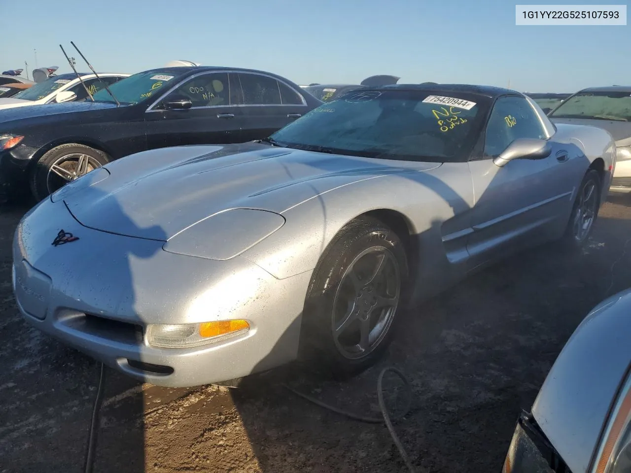 2002 Chevrolet Corvette VIN: 1G1YY22G525107593 Lot: 75420944