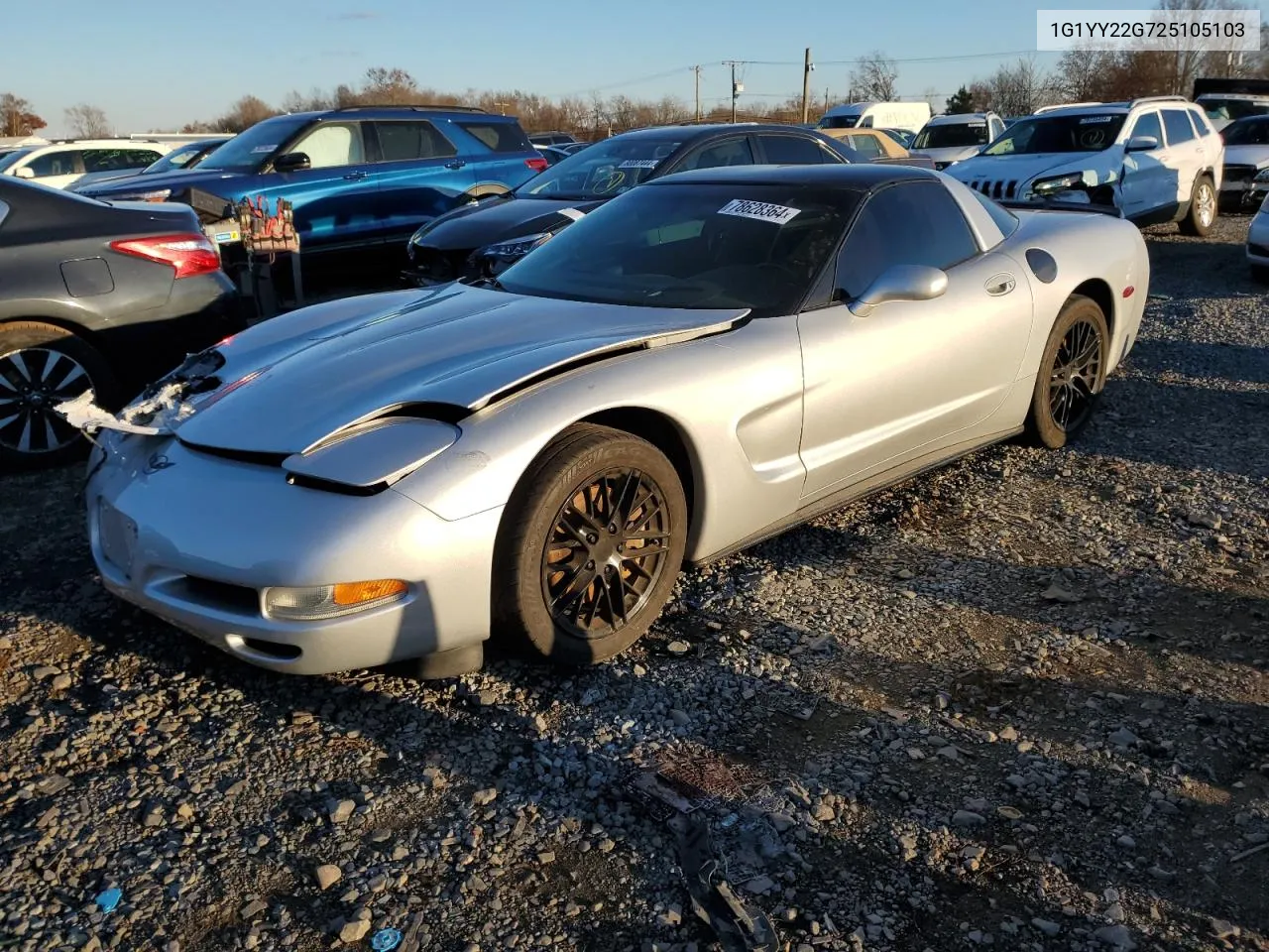 2002 Chevrolet Corvette VIN: 1G1YY22G725105103 Lot: 78628364