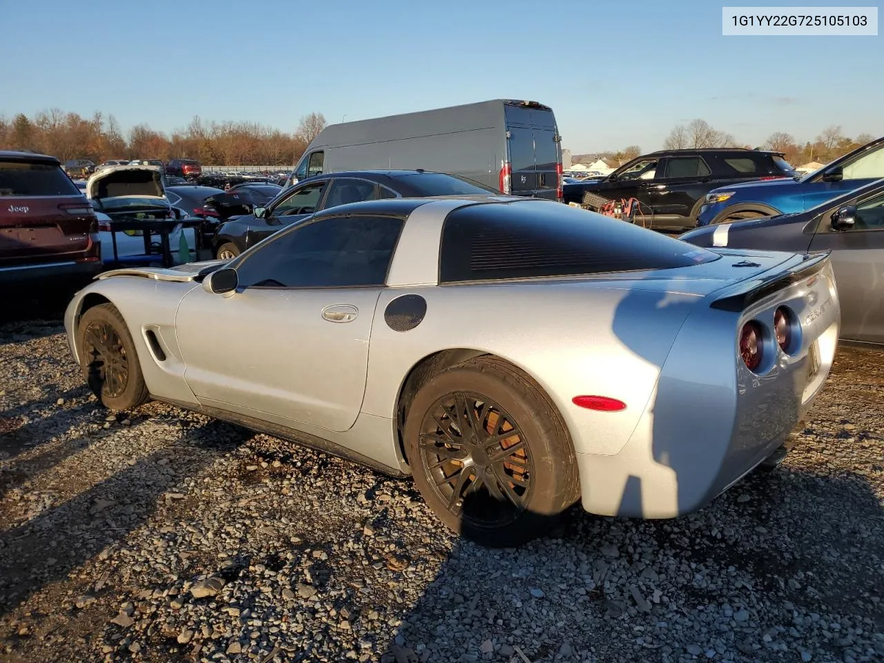 2002 Chevrolet Corvette VIN: 1G1YY22G725105103 Lot: 78628364