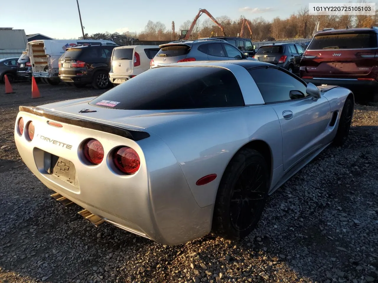 2002 Chevrolet Corvette VIN: 1G1YY22G725105103 Lot: 78628364