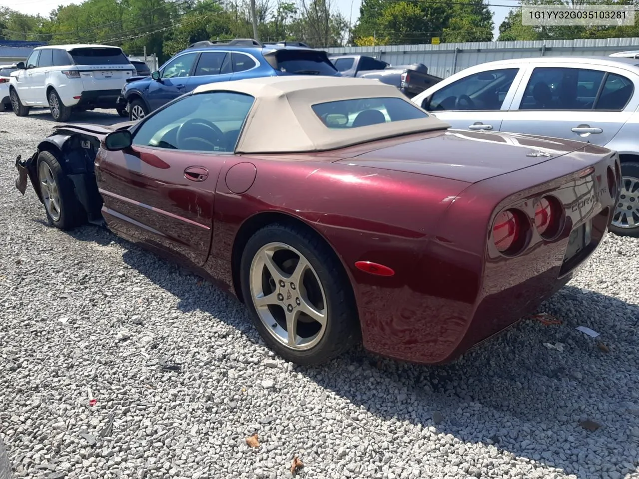 2003 Chevrolet Corvette VIN: 1G1YY32G035103281 Lot: 69537334