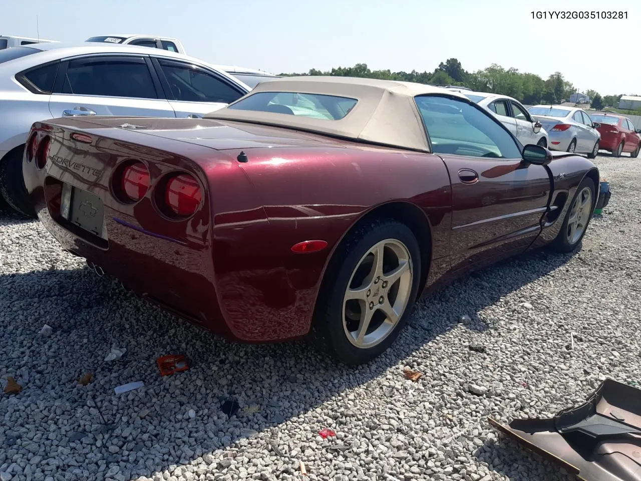 2003 Chevrolet Corvette VIN: 1G1YY32G035103281 Lot: 69537334