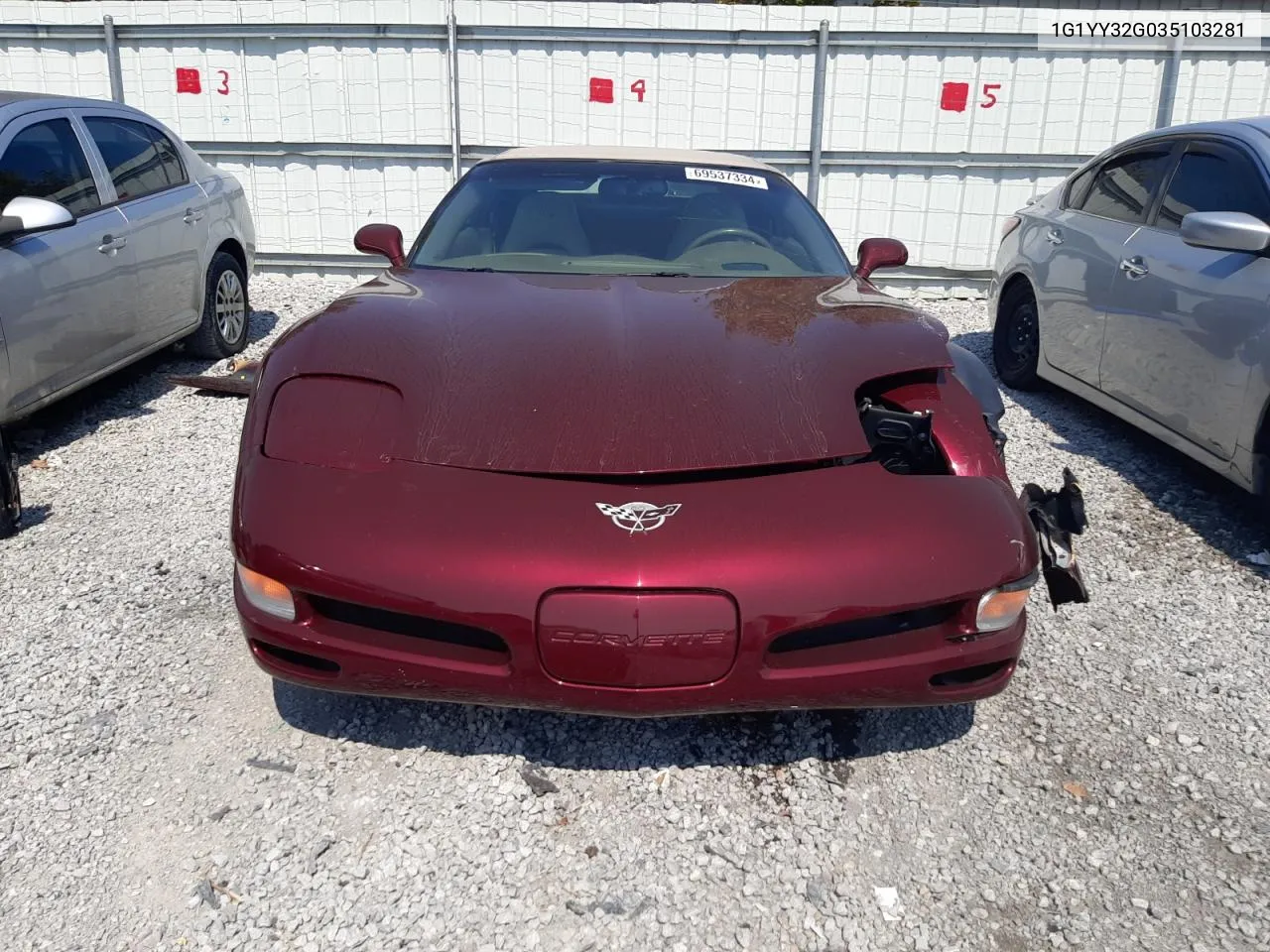 2003 Chevrolet Corvette VIN: 1G1YY32G035103281 Lot: 69537334