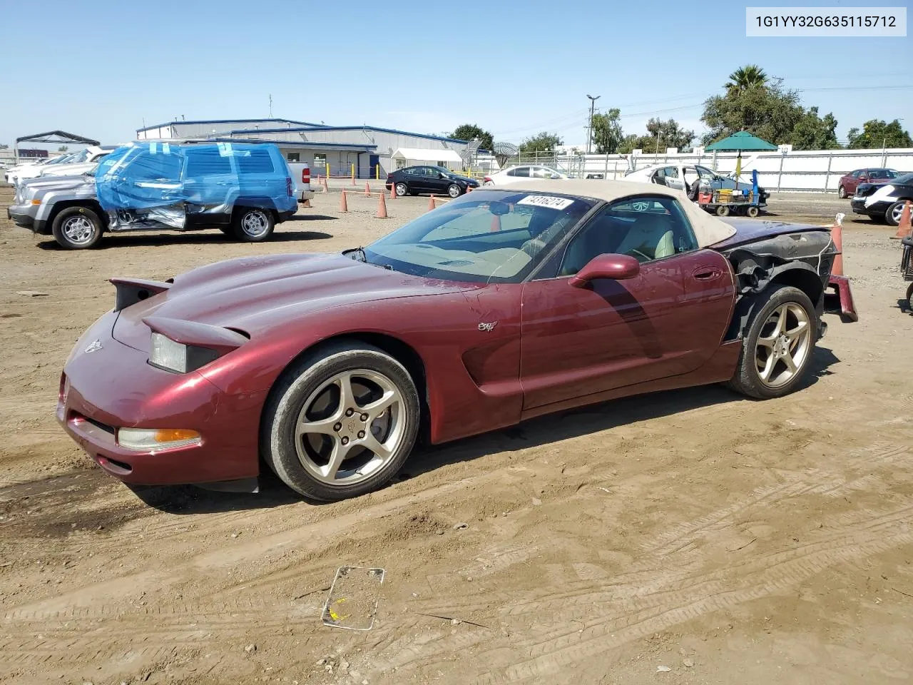 2003 Chevrolet Corvette VIN: 1G1YY32G635115712 Lot: 74316274