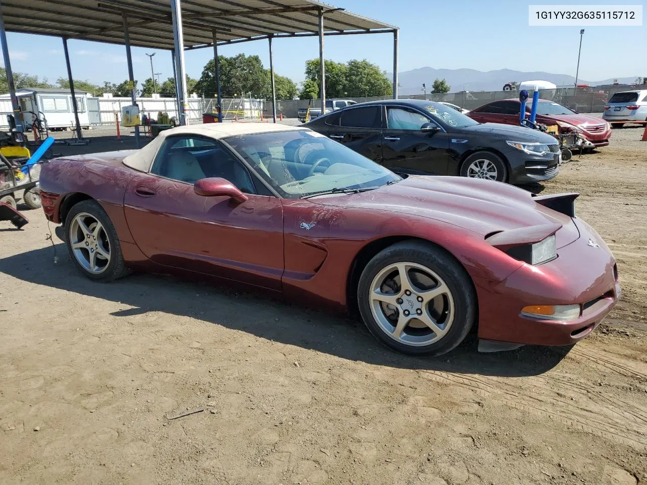 2003 Chevrolet Corvette VIN: 1G1YY32G635115712 Lot: 74316274