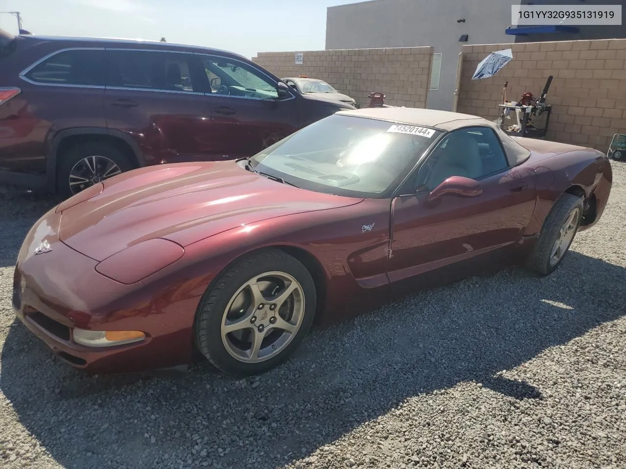 2003 Chevrolet Corvette VIN: 1G1YY32G935131919 Lot: 74520144