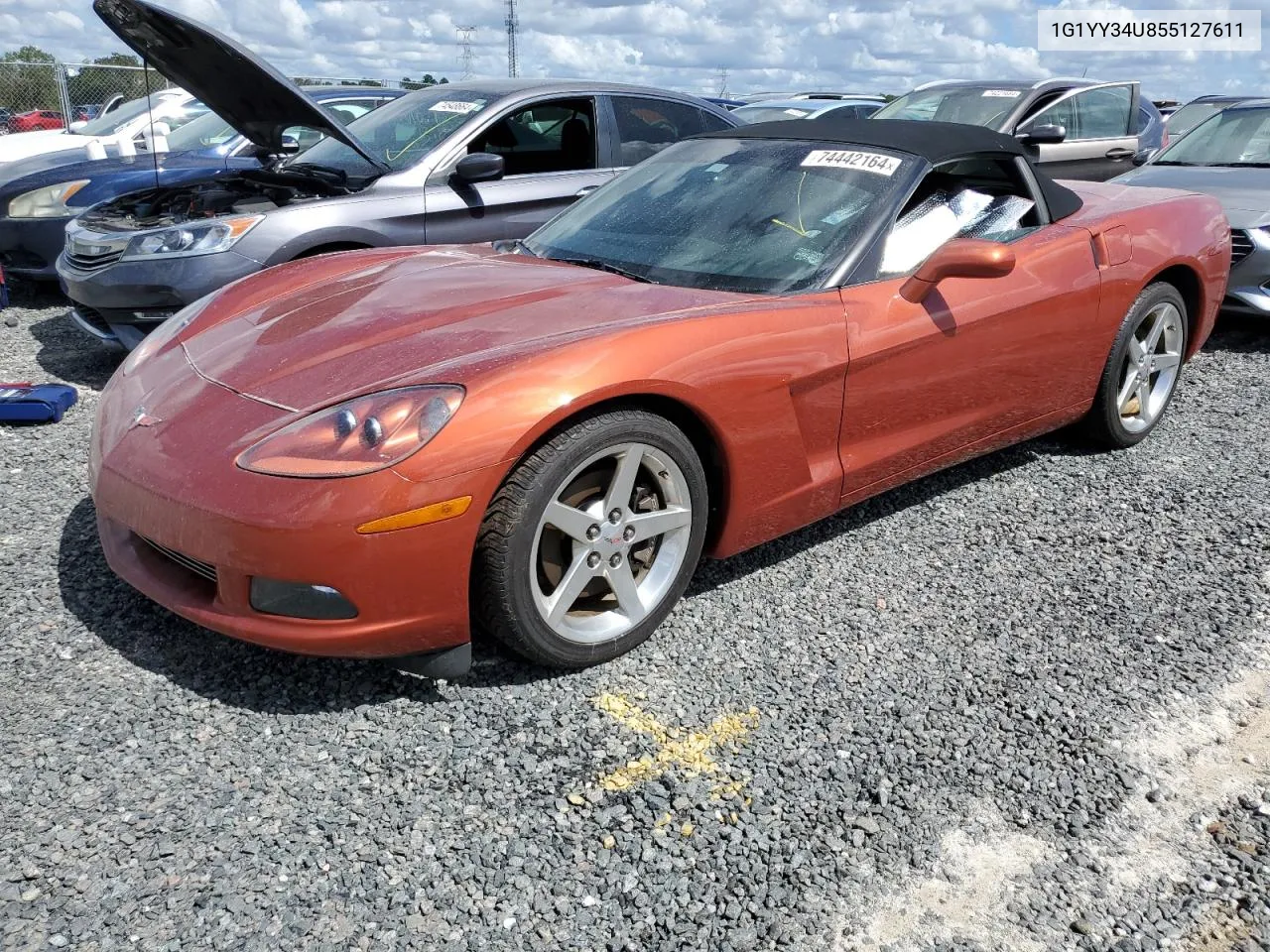 2005 Chevrolet Corvette VIN: 1G1YY34U855127611 Lot: 74442164