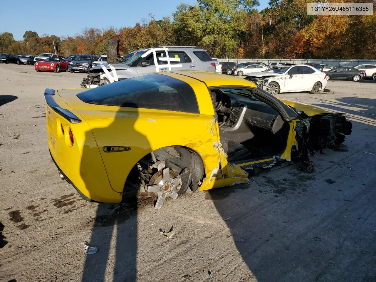 2006 Chevrolet Corvette VIN: 1G1YY26U465116355 Lot: 76894424