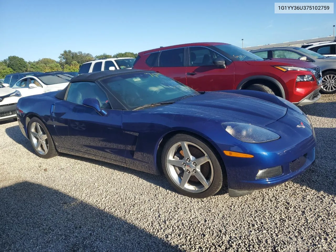 1G1YY36U375102759 2007 Chevrolet Corvette