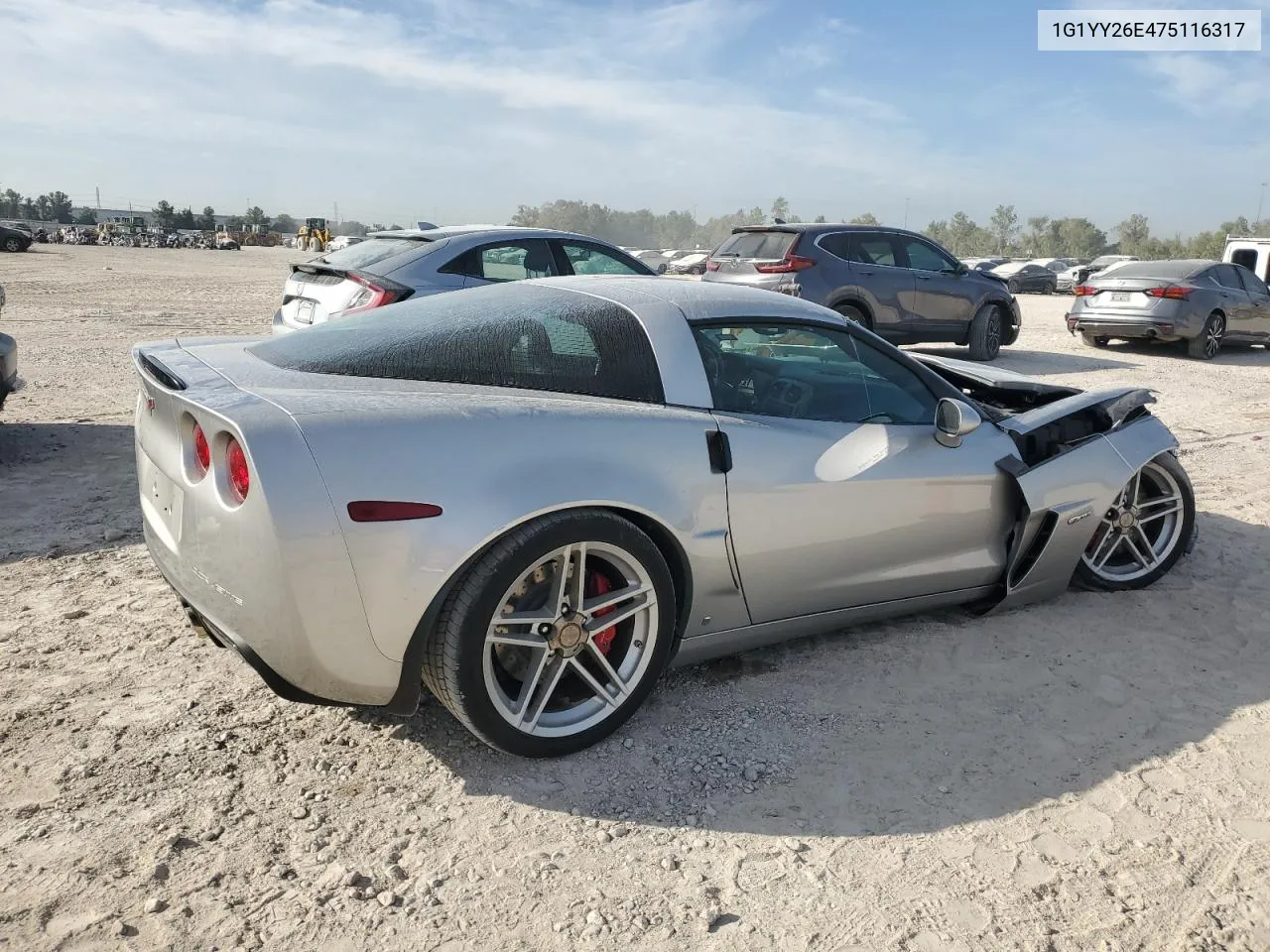 2007 Chevrolet Corvette Z06 VIN: 1G1YY26E475116317 Lot: 77108964