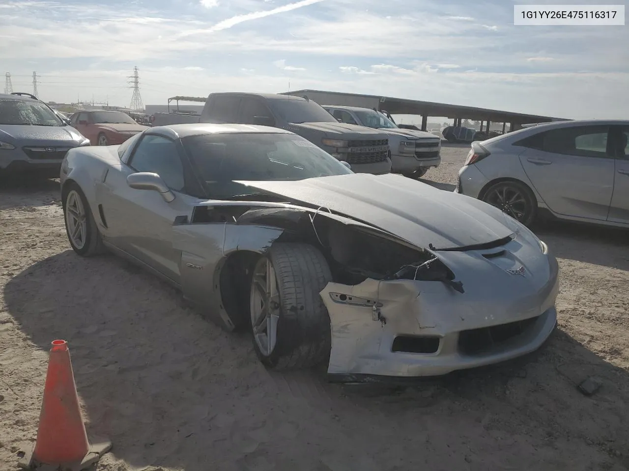 2007 Chevrolet Corvette Z06 VIN: 1G1YY26E475116317 Lot: 77108964