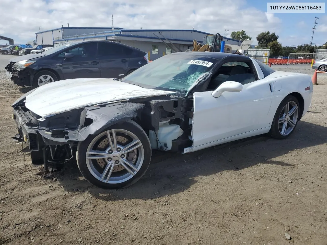 2008 Chevrolet Corvette VIN: 1G1YY25W085115483 Lot: 71493994